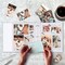 Large 3 Ring DIY Scrapbook Photo Album with 30 Plastic Sleeves 60 Pages Blank Scrapbooks